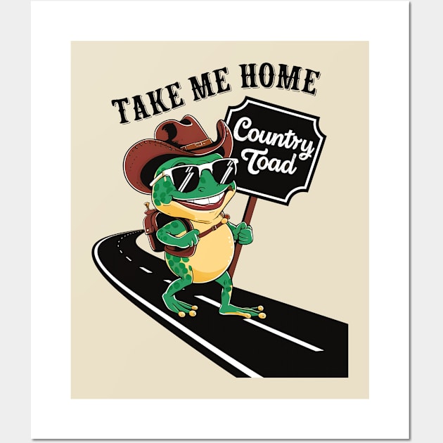 Take Me Home Country Toad Wall Art by BishBashBosh